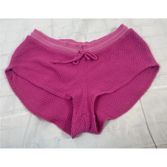 Nasty Gal Knit Happens 2 Pc Hot Pink Sweater Top And Short Lounge Set Woman’s M - Picture 13 of 15